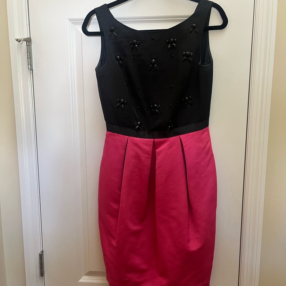 Eliza J Black and Pink Embellished Dress